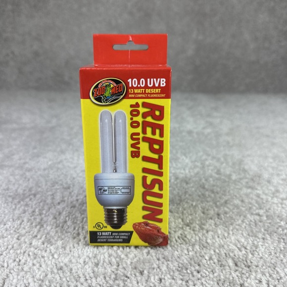 Zoo Med ReptiSun 10.0 UVB Mini Compact Fluorescent 13 Watt bulb - Picture 1 of 6